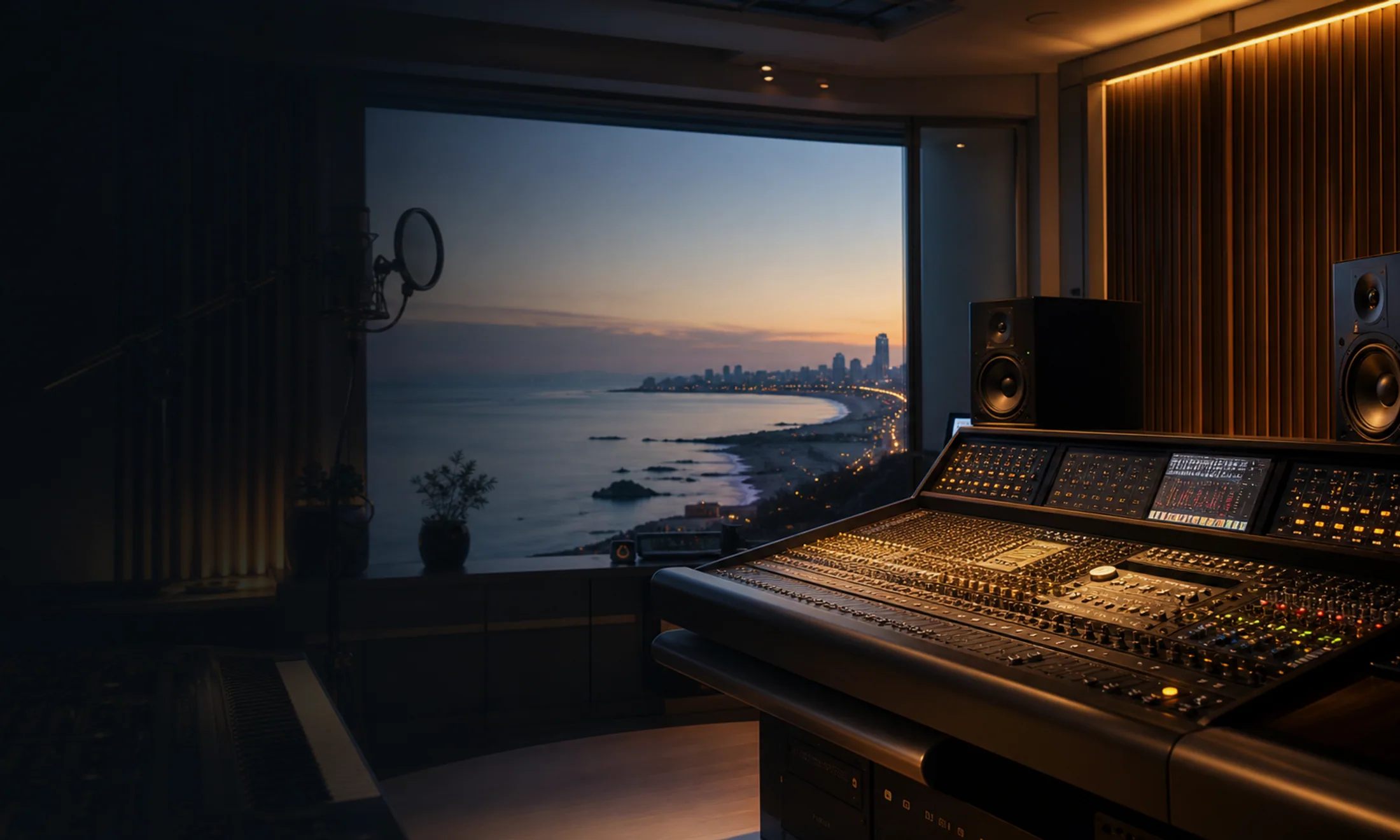 靠近海的屿海studio录音空间